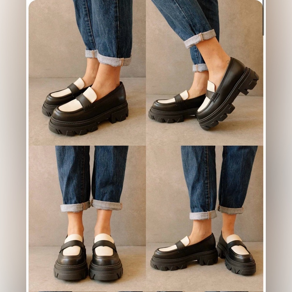ALOHAS trailblazer women’s loafer bicolor black /ivory - Picture 2 of 10